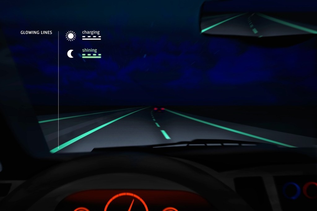 Smart Highway-glowing lines-Studio Roosegaarde